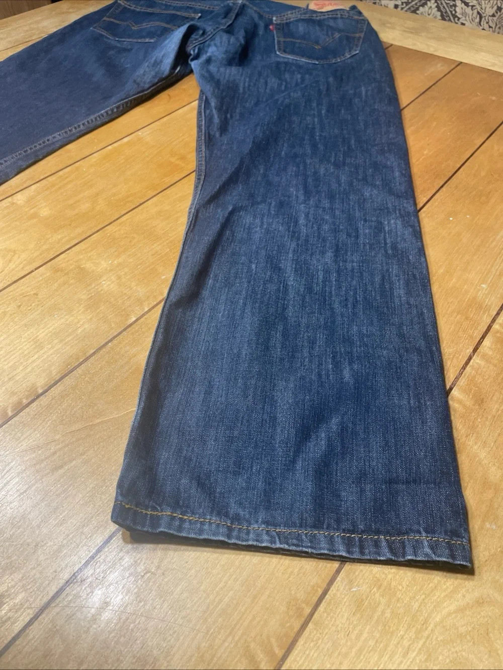 Levi's 569 Dark Blue Straight-Leg Loose Fit Jeans Size 36x32